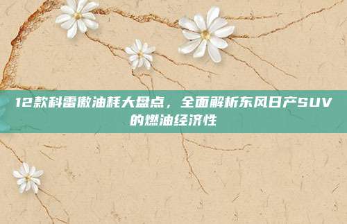 12款科雷傲油耗大盘点，全面解析东风日产SUV的燃油经济性