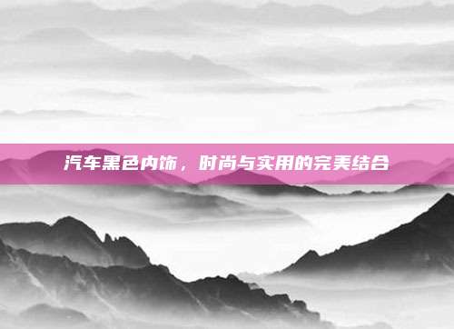 汽车黑色内饰,时尚与实用的完美结合