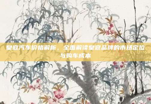 皇寇汽车价格解析，全面解读皇寇品牌的市场定位与购车成本