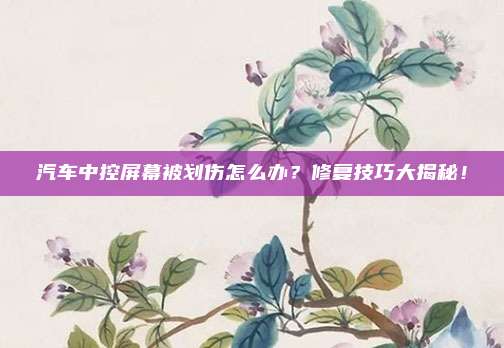 汽车中控屏幕被划伤怎么办?修复技巧大揭秘!