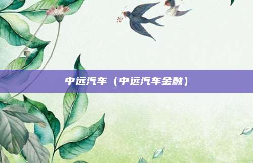 中远汽车(中远汽车金融)