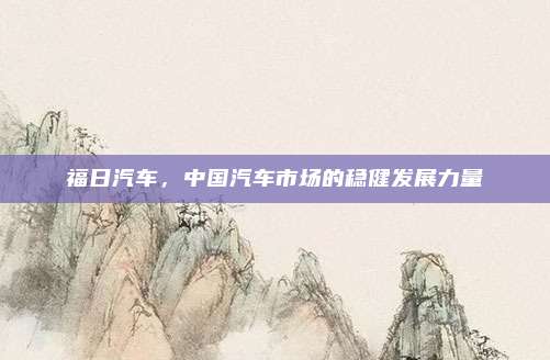 福日汽车,中国汽车市场的稳健发展力量