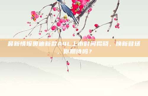 最新情报奥迪新款A4L上市时间揭晓，焕新登场，你期待吗？