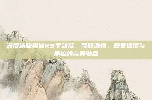 深度体验奥迪RS手动挡，驾驭激情，感受速度与操控的完美融合