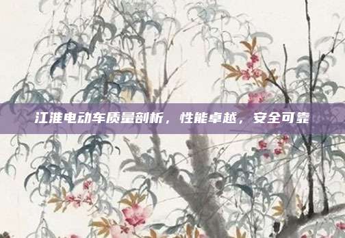 江淮电动车质量剖析,性能卓越,安全可靠