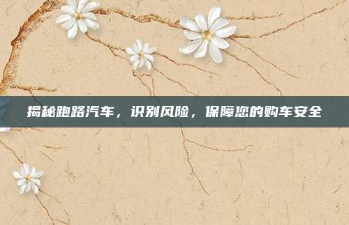 揭秘跑路汽车,识别风险,保障您的购车安全
