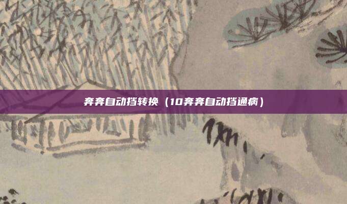 奔奔自动挡转换(10奔奔自动挡通病)