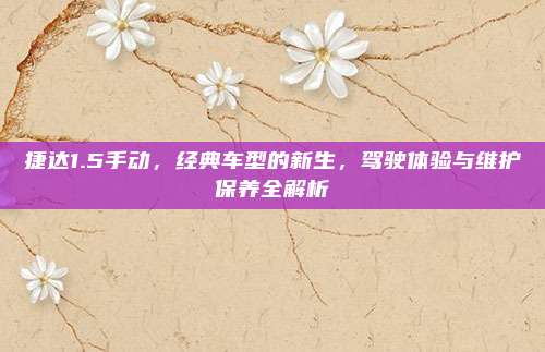 捷达1.5手动，经典车型的新生，驾驶体验与维护保养全解析