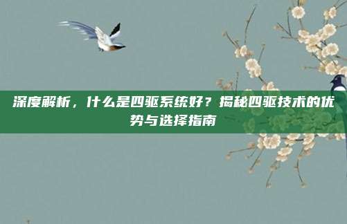 深度解析,什么是四驱系统好?揭秘四驱技术的优势与选择指南