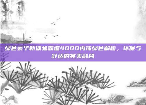 绿色豪华新体验霸道4000内饰绿色解析,环保与舒适的完美融合