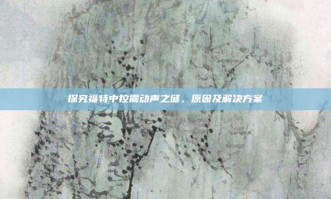 探究福特中控震动声之谜,原因及解决方案