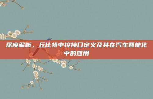 深度解析，丘比特中控接口定义及其在汽车智能化中的应用