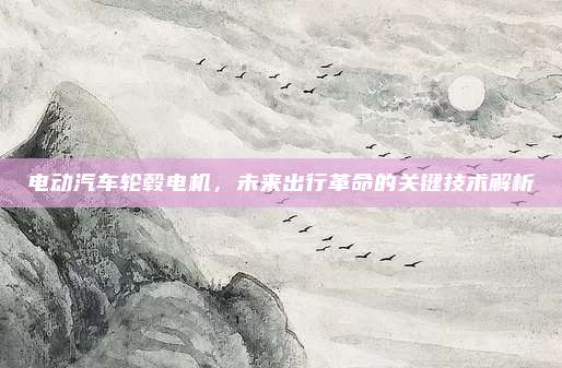 电动汽车轮毂电机，未来出行革命的关键技术解析