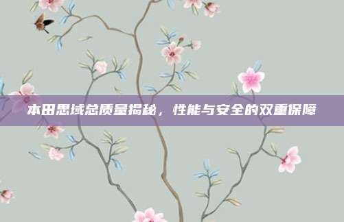本田思域总质量揭秘,性能与安全的双重保障