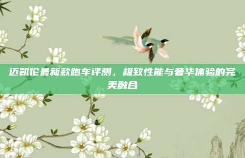 迈凯伦最新款跑车评测，极致性能与奢华体验的完美融合