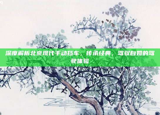 深度解析北京现代手动挡车,传承经典,驾驭自如的驾驶体验