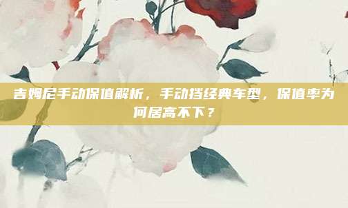 吉姆尼手动保值解析，手动挡经典车型，保值率为何居高不下？