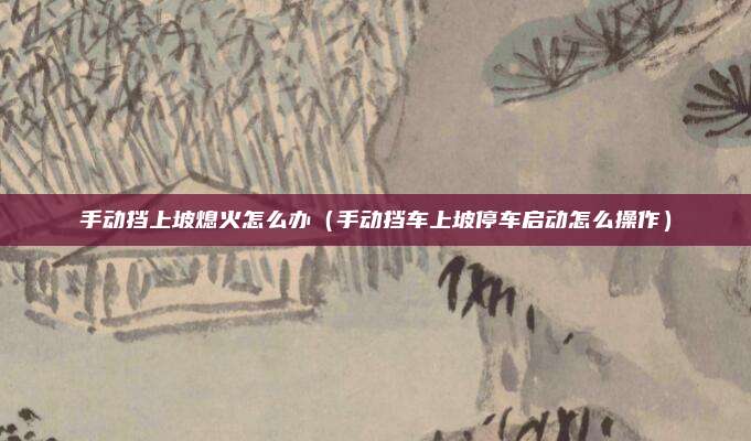 手动挡上坡熄火怎么办（手动挡车上坡停车启动怎么操作）