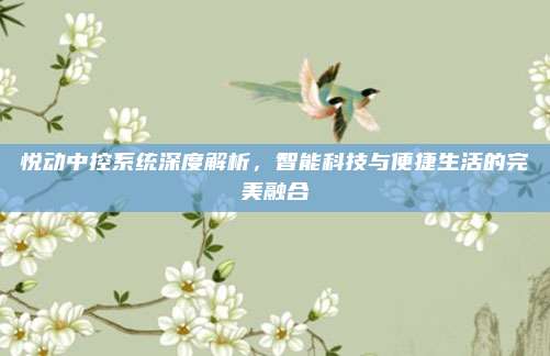 悦动中控系统深度解析,智能科技与便捷生活的完美融合