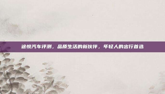 途悦汽车评测，品质生活的新伙伴，年轻人的出行首选