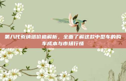 第八代索纳塔价格解析,全面了解这款中型车的购车成本与市场行情
