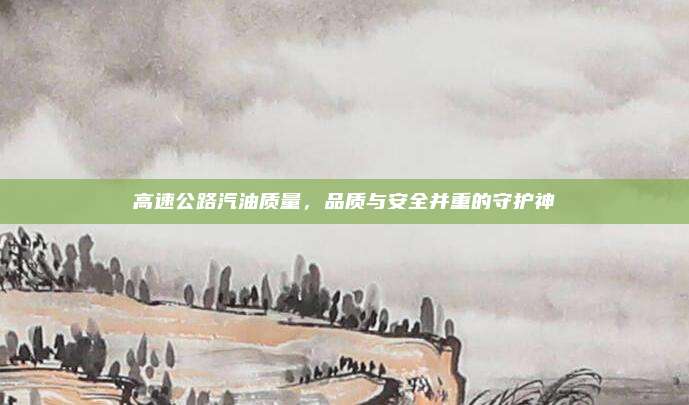 高速公路汽油质量，品质与安全并重的守护神