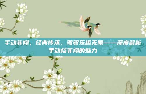 手动菲翔,经典传承,驾驭乐趣无限——深度解析手动档菲翔的魅力