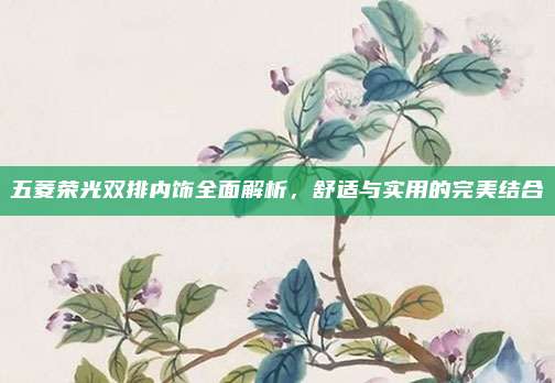 五菱荣光双排内饰全面解析，舒适与实用的完美结合