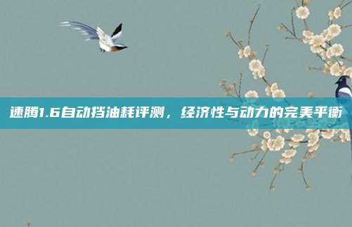 速腾1.6自动挡油耗评测，经济性与动力的完美平衡