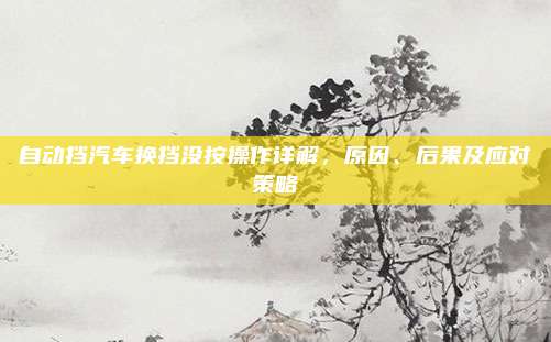 自动挡汽车换挡没按操作详解,原因、后果及应对策略