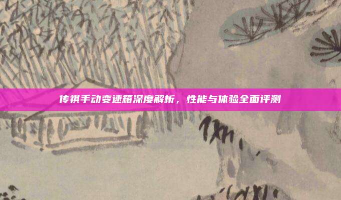传祺手动变速箱深度解析，性能与体验全面评测