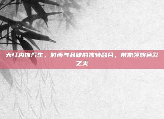 大红内饰汽车,时尚与品味的独特融合,带你领略色彩之美