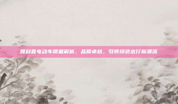 雅科喜电动车质量解析,品质卓越,引领绿色出行新潮流