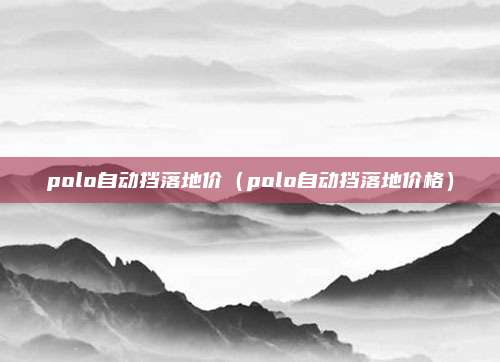 polo自动挡落地价（polo自动挡落地价格）