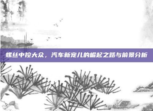 螺丝中控大众,汽车新宠儿的崛起之路与前景分析