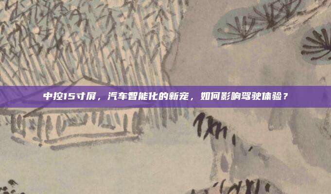 中控15寸屏,汽车智能化的新宠,如何影响驾驶体验?
