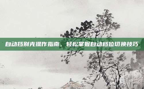 自动挡别克操作指南，轻松掌握自动档位切换技巧