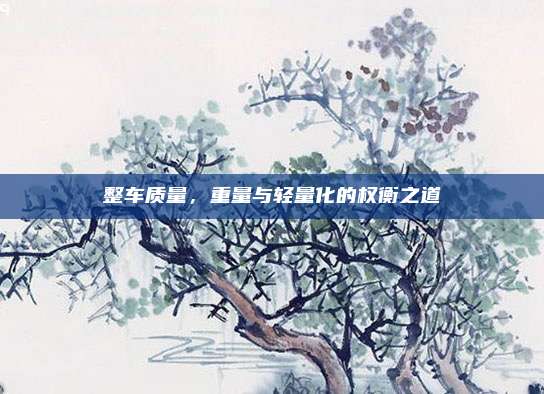 整车质量，重量与轻量化的权衡之道