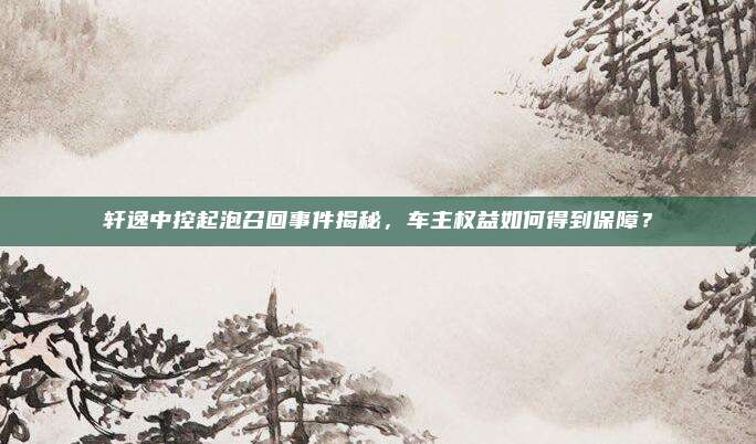 轩逸中控起泡召回事件揭秘，车主权益如何得到保障？