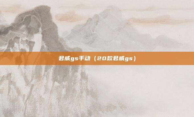 君威gs手动（20款君威gs）