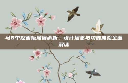 马6中控面板深度解析,设计理念与功能体验全面解读