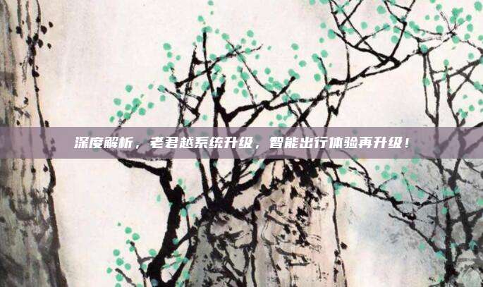 深度解析,老君越系统升级,智能出行体验再升级!