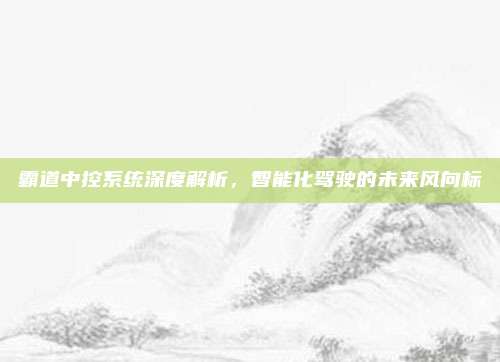霸道中控系统深度解析，智能化驾驶的未来风向标