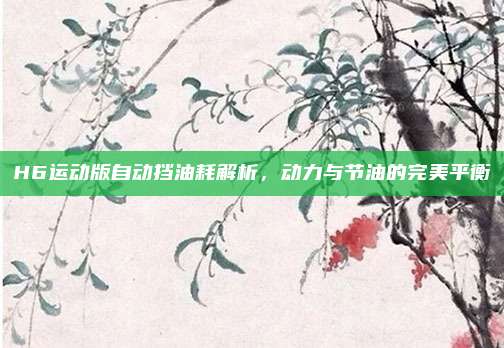 H6运动版自动挡油耗解析,动力与节油的完美平衡