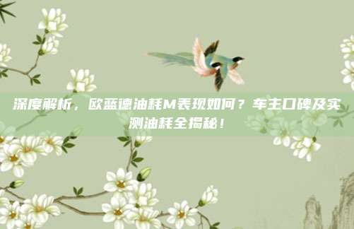 深度解析，欧蓝德油耗M表现如何？车主口碑及实测油耗全揭秘！