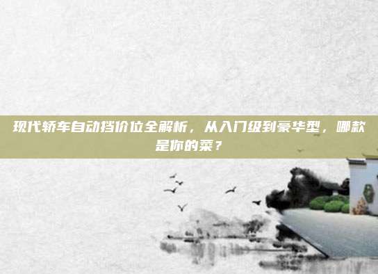 现代轿车自动挡价位全解析,从入门级到豪华型,哪款是你的菜?