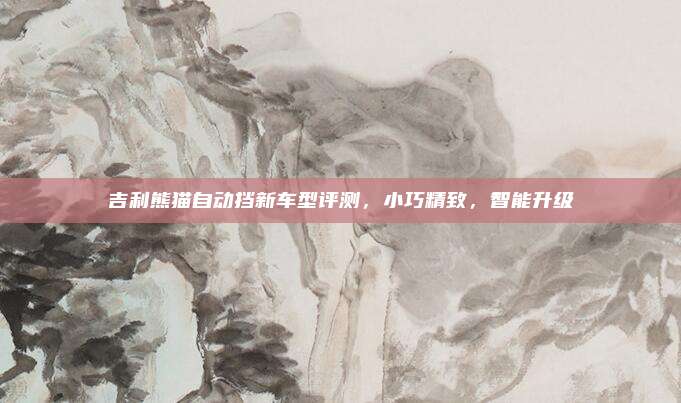 吉利熊猫自动挡新车型评测,小巧精致,智能升级
