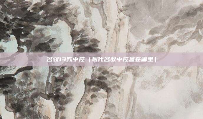 名驭13款中控（现代名驭中控盒在哪里）