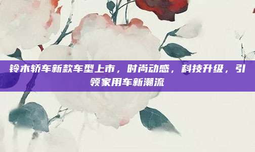 铃木轿车新款车型上市，时尚动感，科技升级，引领家用车新潮流
