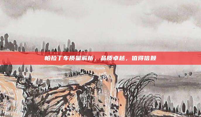 帕拉丁车质量解析,品质卓越,值得信赖